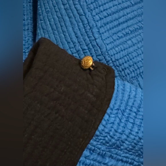 Vintage Handmade Women’s Reversible Blue & Black Jacket Asian Hand Crafted XL - Picture 7 of 12